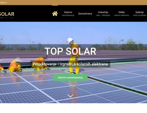 TOP SOLAR – Projektovanje i izgradnja solarnog napajanja i navodnjavanja