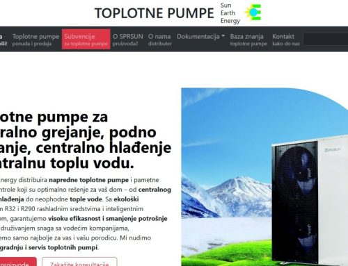 Sun Earth Energy – Toplotne pumpe