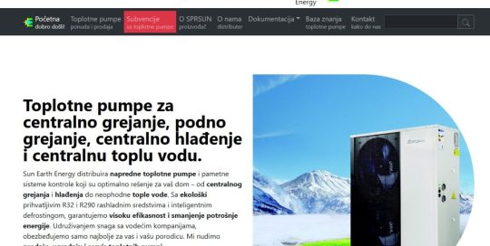 Sun Earth Energy Toplotne pumpe
